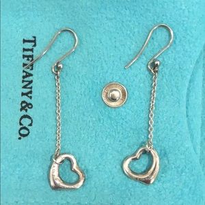 Open Heart Drop Earrings
